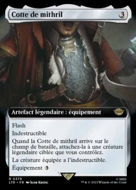 Cotte de mithril, carte Magic LTR 379 — extension Le Seigneur des Anneaux : chroniques de la Terre du Milieu