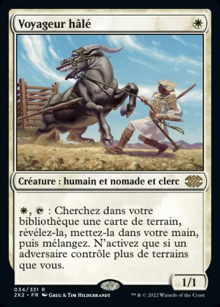 Voyageur hâlé, carte Magic 2X2 34 — extension Double Masters 2022