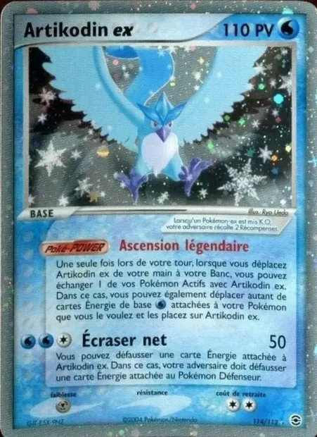 Artikodin ex, carte Pokémon RG 114 — extension EX Rouge Feu & Vert Feuille