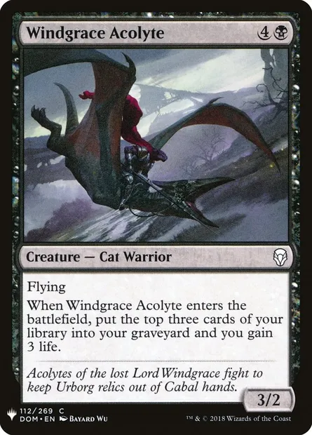 Windgrace Acolyte, Magic card PLST DOM-112 — The List set