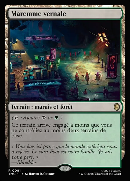 Maremme vernale, carte Magic TMC 81 — extension Teenage Mutant Ninja Turtles Eternal