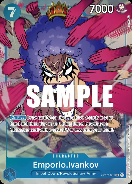 Emporio Ivankov, carte One Piece OP02-051 — extension PARAMOUNT WAR