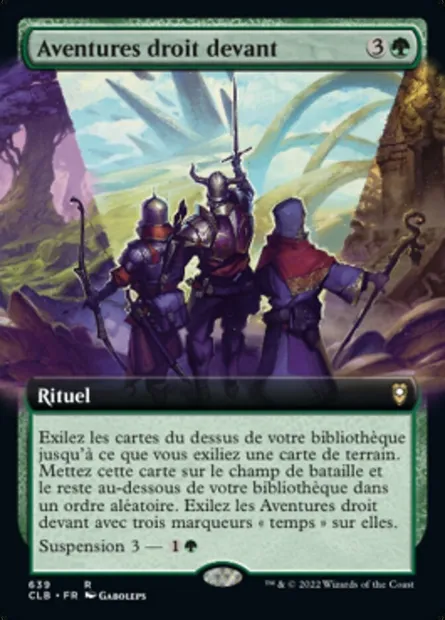 Aventures droit devant, carte Magic CLB 639 — extension Commander Légendes : la bataille de la Porte de Baldur