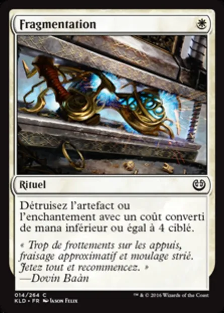 Fragmentation, carte Magic KLD 14 — extension Kaladesh