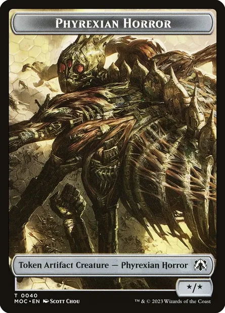 Phyrexian Horror, Magic card TMOC 40 — March of the Machine Commander Tokens set