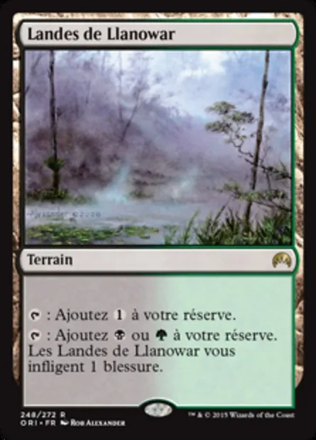 Landes de Llanowar, carte Magic ORI 248 — extension Magic Origines