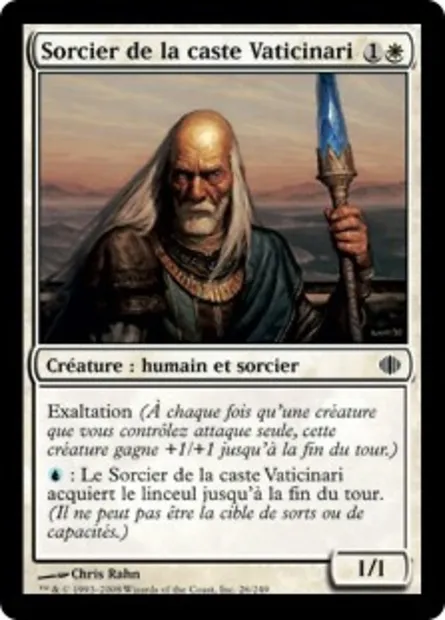 Sorcier de la caste Vaticinari, carte Magic ALA 26 — extension Les éclats d'Alara