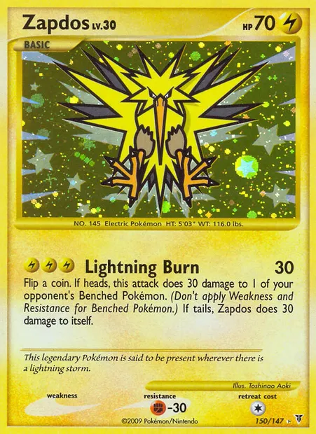 Zapdos, Pokémon card SV 150 — Supreme Victors set