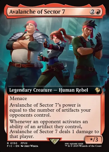 Avalanche of Sector 7, Magic card FIC 150 — Final Fantasy Commander set