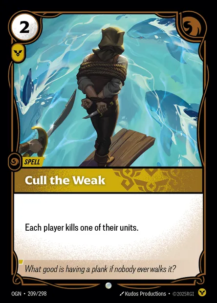 Cull the Weak, Riftbound card OGN 209 — Origins set