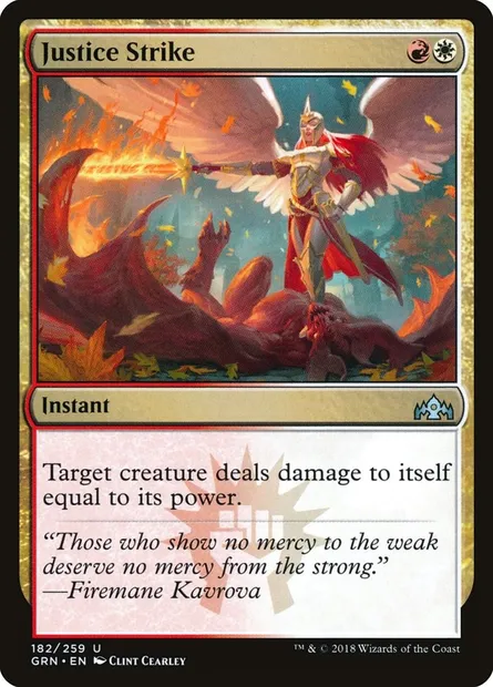 Justice Strike, Magic card GRN 182 — Guilds of Ravnica set