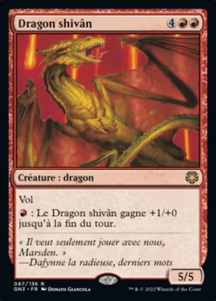 Dragon shivân, carte Magic GN3 87 — extension Game Night: Free-for-All