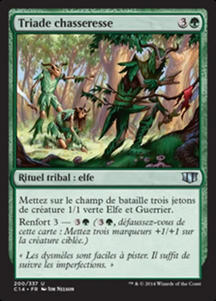 Triade chasseresse, carte Magic C14 200 — extension Commander 2014