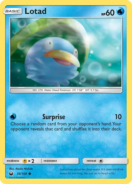 Lotad, Pokémon card CES 36 — Celestial Storm set