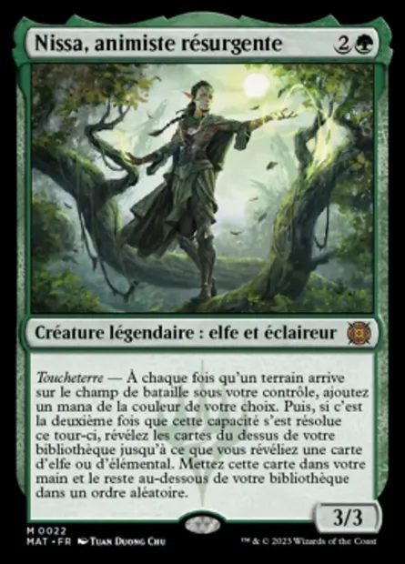 Nissa, animiste résurgente, carte Magic MAT 22 — extension L'invasion des machines : le jour d'après