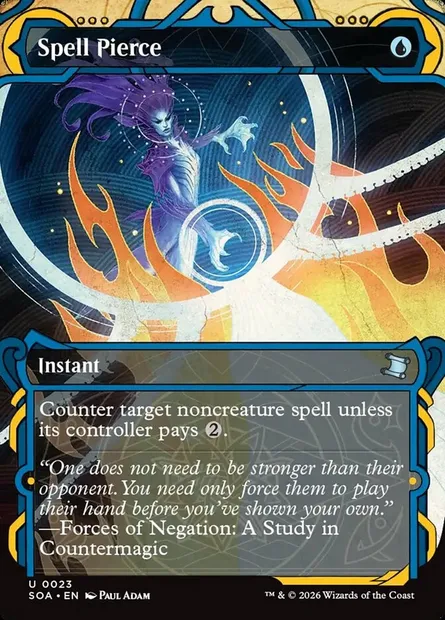 Spell Pierce, Magic card SOA 23 — Secrets of Strixhaven Mystical Archive set