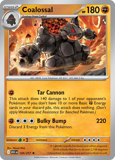 Coalossal, Pokémon card ASC 120 — Ascended Heroes set