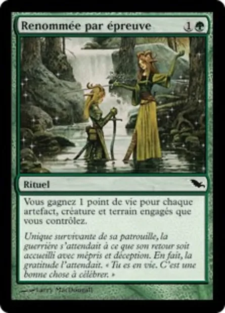 Renommée par épreuve, carte Magic SHM 130 — extension Sombrelande