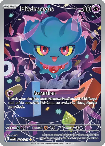 Misdreavus, Pokémon card ASC 233 — Ascended Heroes set