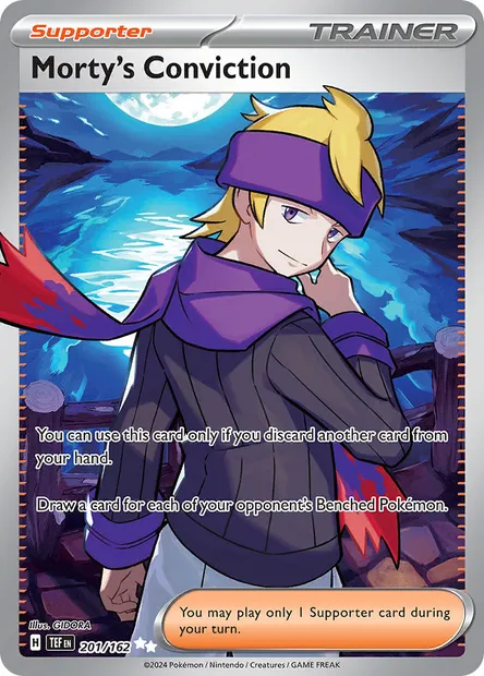 Morty's Conviction, Pokémon card TEF 201 — Temporal Forces set