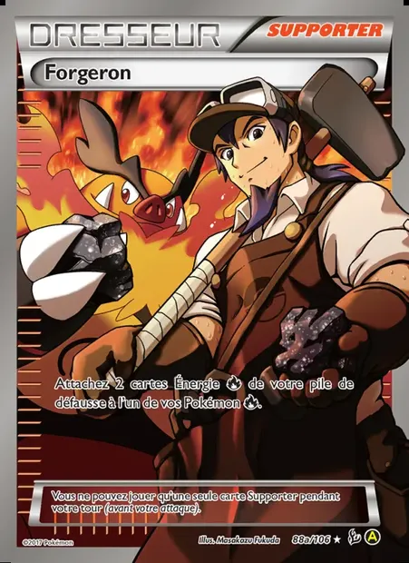 Forgeron, carte Pokémon FLF 88a — extension Étincelles