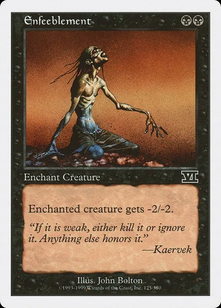 Enfeeblement, Magic card 6ED 125 — Classic Sixth Edition set