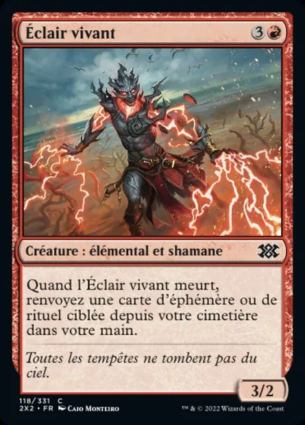Éclair vivant, carte Magic 2X2 118 — extension Double Masters 2022
