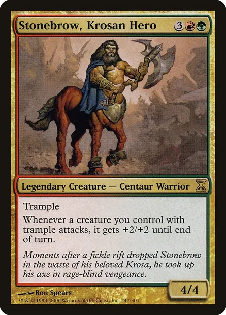 Stonebrow, Krosan Hero, Magic card TSP 247 — Time Spiral set