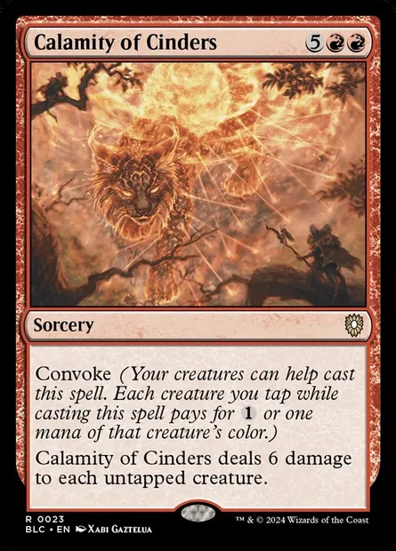 Calamity of Cinders, Magic card BLC 23 — Bloomburrow Commander set
