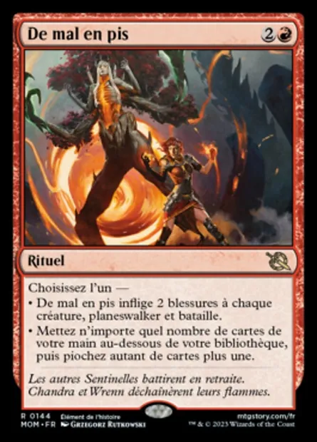 De mal en pis, carte Magic MOM 144 — extension L'invasion des machines
