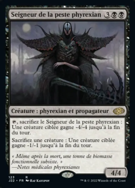 Seigneur de la peste phyrexian, carte Magic J22 123 — extension Jumpstart 2022