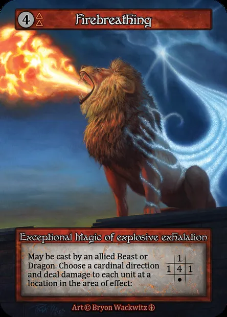 Firebreathing, Sorcery card ATH 129 — Arthurian Legends set
