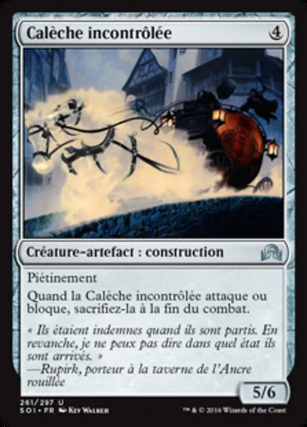 Calèche incontrôlée, carte Magic SOI 261 — extension Ténèbres sur Innistrad