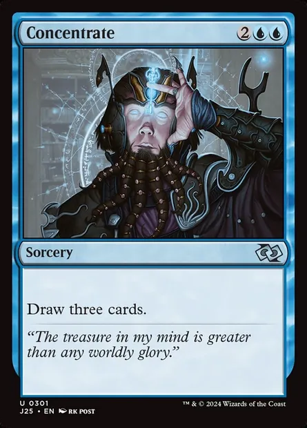 Concentrate, Magic card J25 301 — Foundations Jumpstart set