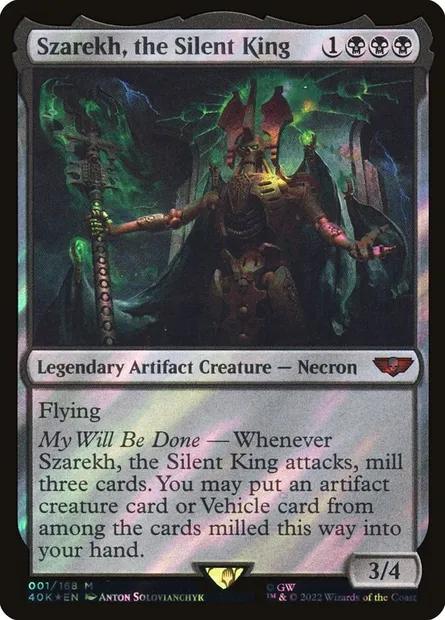 Szarekh, the Silent King, Magic card 40K 1 — Warhammer 40,000 Commander set