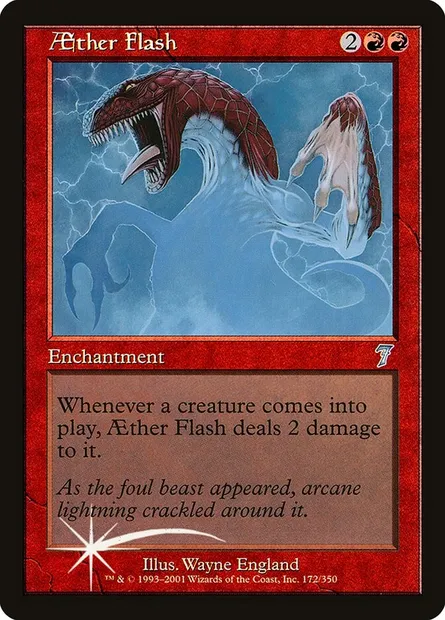 Flash d'Aether, carte Magic 7ED 172★ — extension Septième Edition