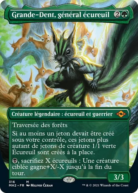 Grande-Dent, général écureuil, carte Magic MH2 316 — extension Horizons du Modern 2