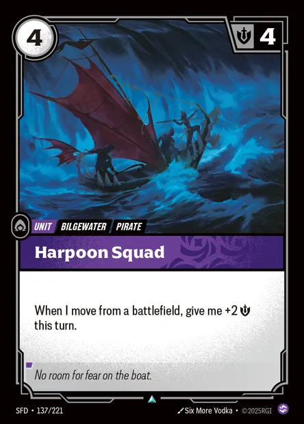 Harpoon Squad, Riftbound card SFD 137 — Spiritforged set