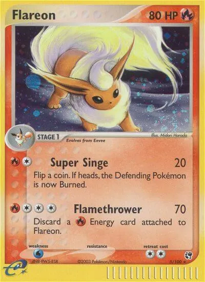 Flareon, Pokémon card SS 5 — Sandstorm set