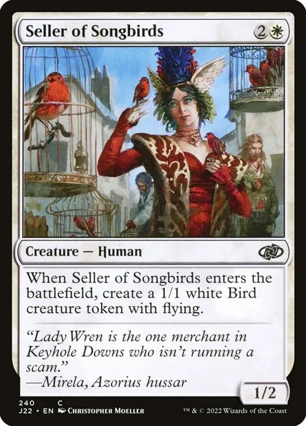 Seller of Songbirds, Magic card J22 240 — Jumpstart 2022 set