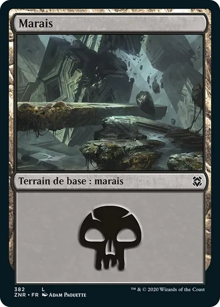 Marais, carte Magic ZNR 382 — extension Renaissance de Zendikar