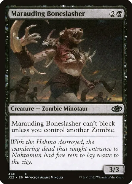 Marauding Boneslasher, Magic card J22 440 — Jumpstart 2022 set