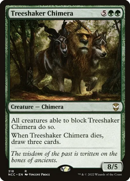 Treeshaker Chimera, Magic card NCC 318 — New Capenna Commander set