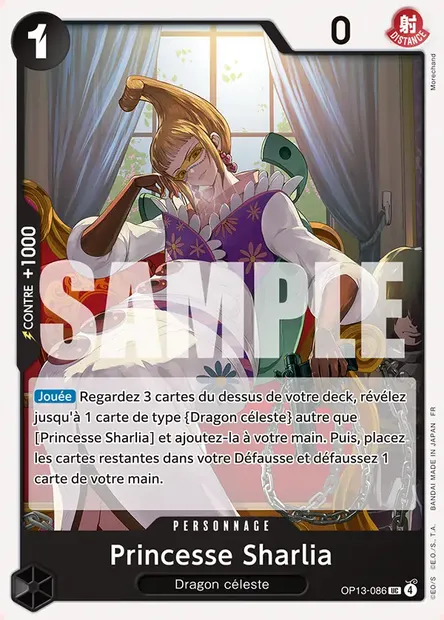 Princesse Sharlia, carte One Piece OP13-086 — extension SUCCESSEURS
