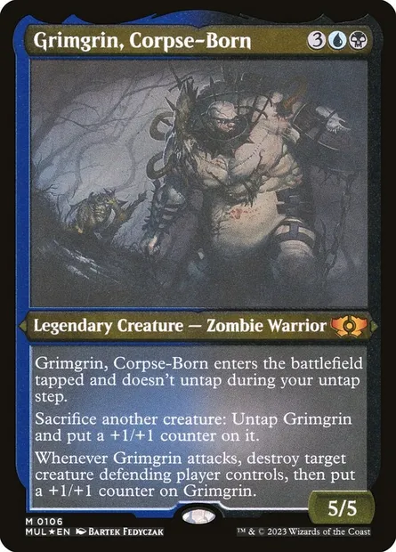 Grimgrin, Corpse-Born, Magic card MUL 106 — Multiverse Legends set