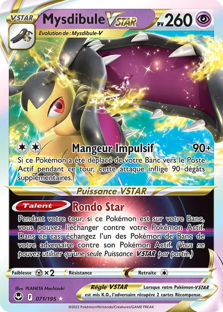 Mysdibule VSTAR, carte Pokémon SIT 071 — extension Tempête Argentée