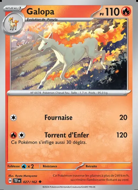 Galopa, carte Pokémon TEF 027 — extension Forces Temporelles