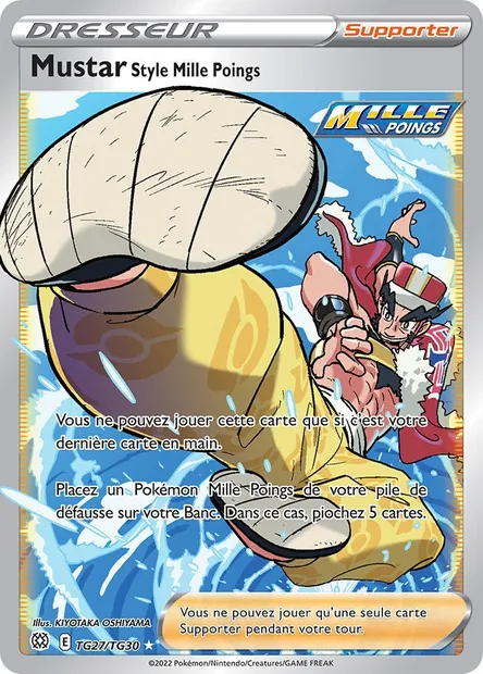 Mustar Style Mille Poings, carte Pokémon BRS TG27 — extension Stars Étincelantes