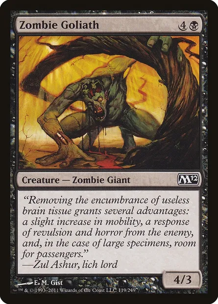 Zombie Goliath, Magic card M12 119 — Magic 2012 set