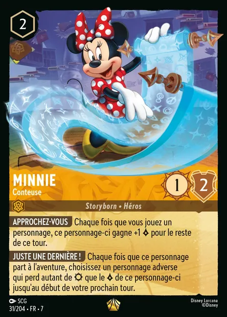 Minnie - Conteuse, carte Disney Lorcana CH7-031 — extension L'île d'Archazia